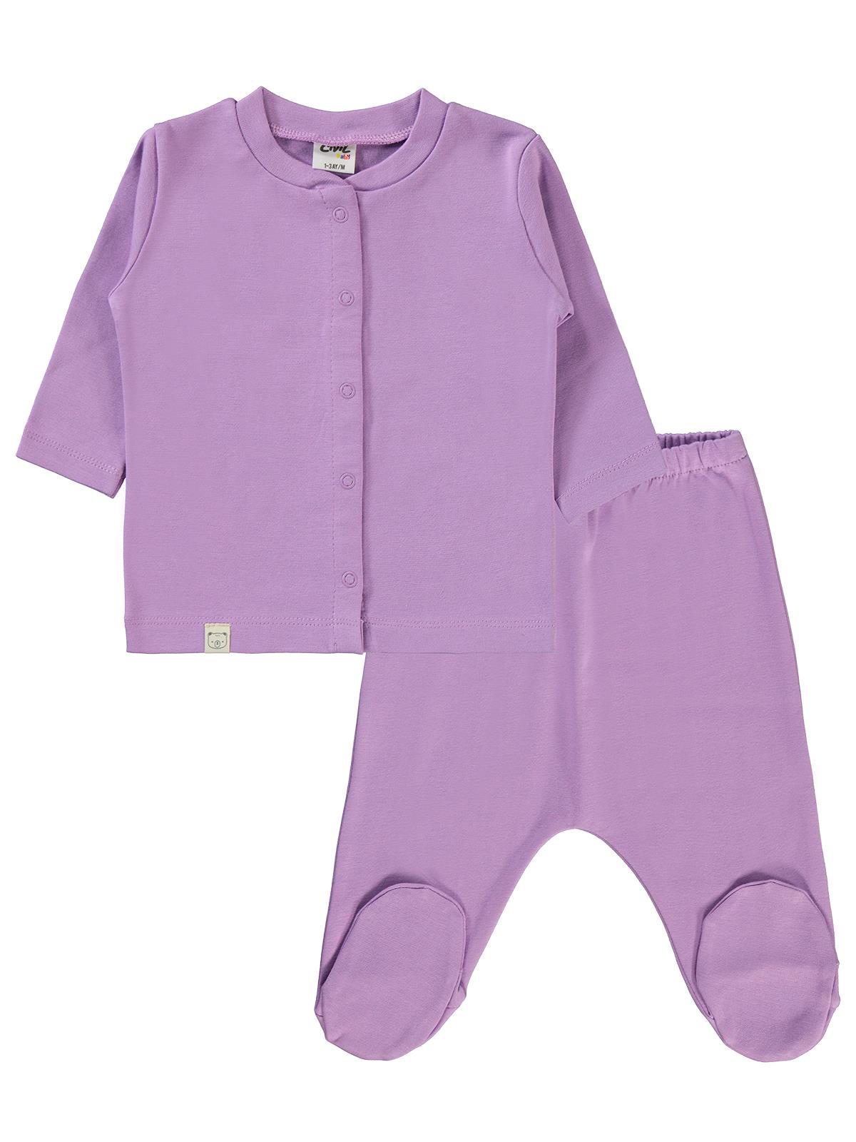 Civil Baby Düz 1-6 Ay Pijama Takımı - Lila
