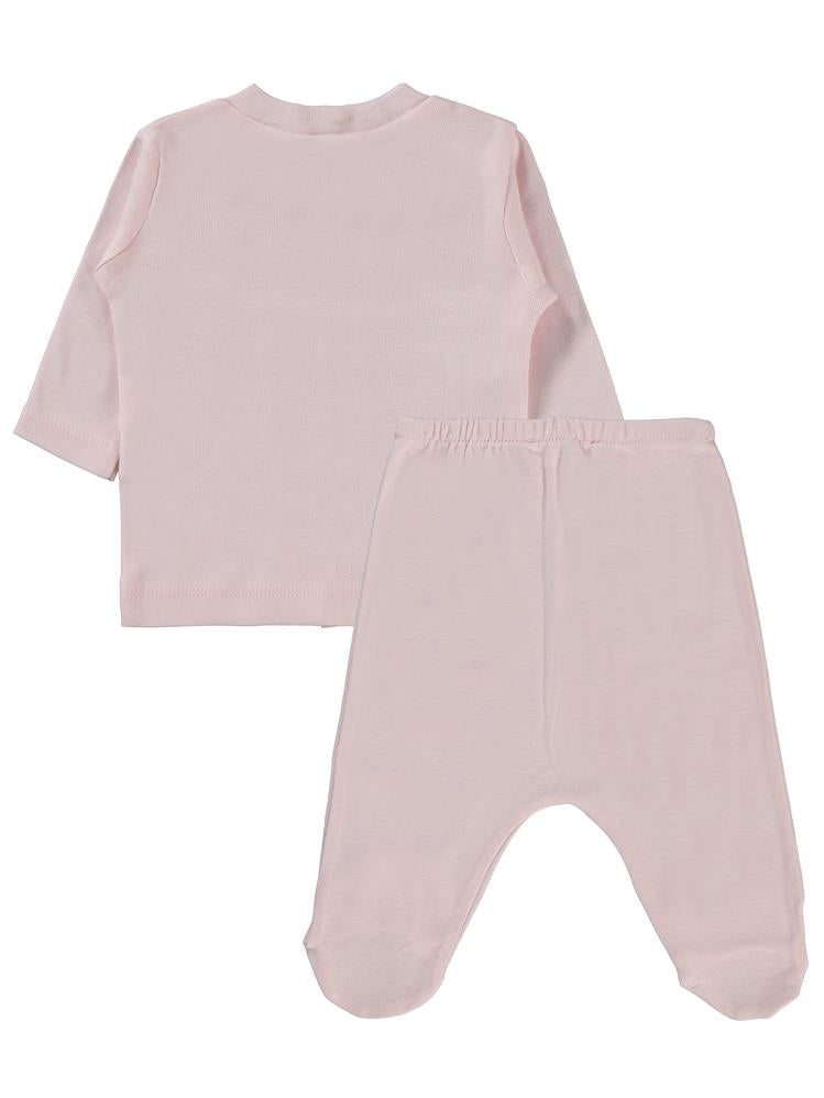 Civil Baby Düz 1-6 Ay Pijama Takımı - Pudra