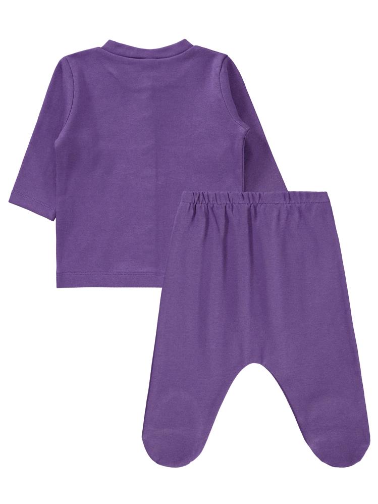 Civil Baby Düz 1-6 Ay Pijama Takımı - Lila