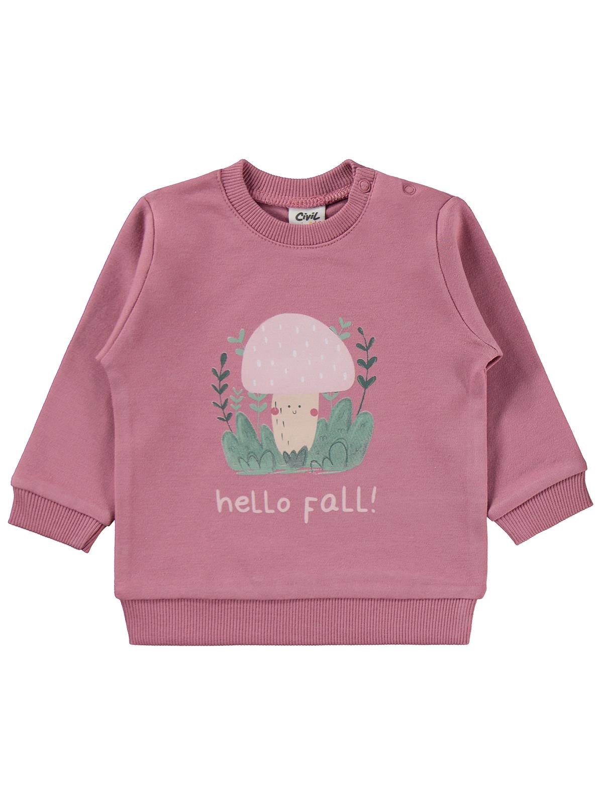 Civil Baby Mantar Baskılı 3'lü 6-18 Ay Takım - Pembe