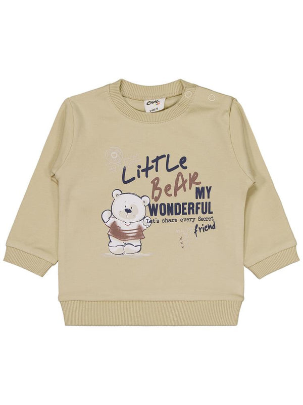 Civil Baby Ayıcık Baskılı 3'lü 6-18 Ay Takım - Kahverengi