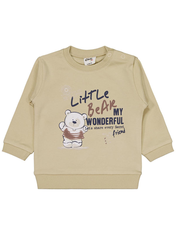 Civil Baby Ayıcık Baskılı 3'lü 6-18 Ay Takım - Kahverengi