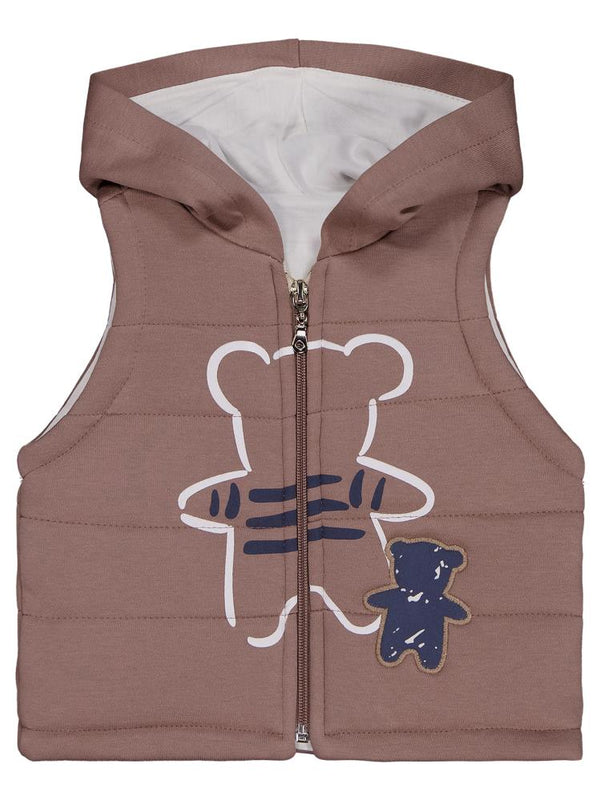 Civil Baby Ayıcık Baskılı 3'lü 6-18 Ay Takım - Kahverengi