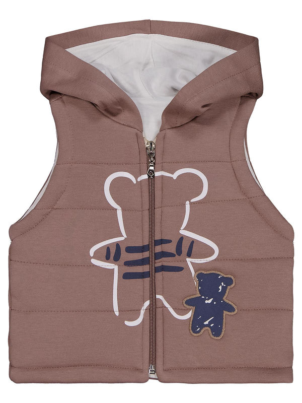 Civil Baby Ayıcık Baskılı 3'lü 6-18 Ay Takım - Kahverengi