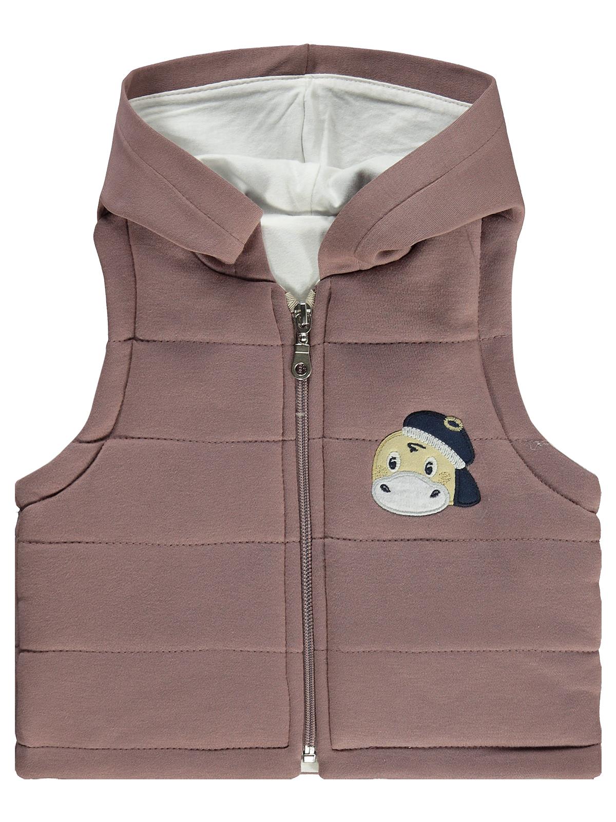 Civil Baby Dino Baskılı 3'lü 6-18 Ay Takım - Kahverengi