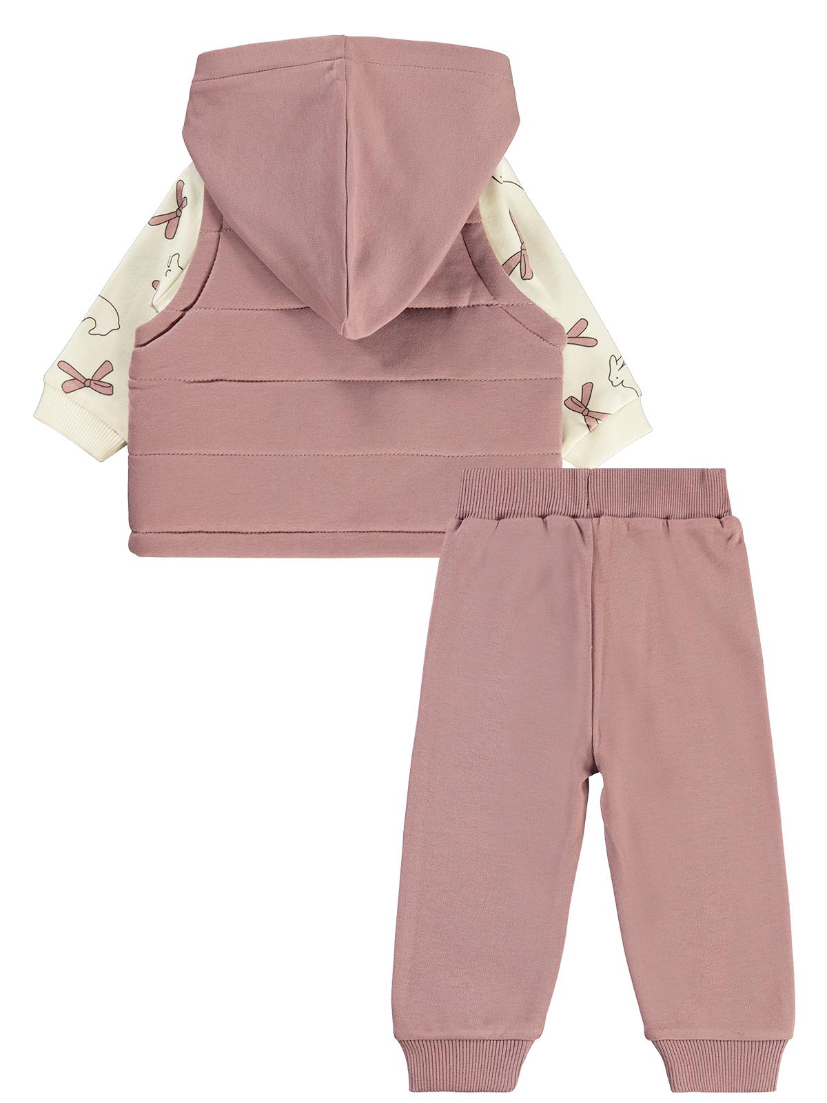 Civil Baby Tavşan Baskılı 3'lü 6-18 Ay Takım - Lila