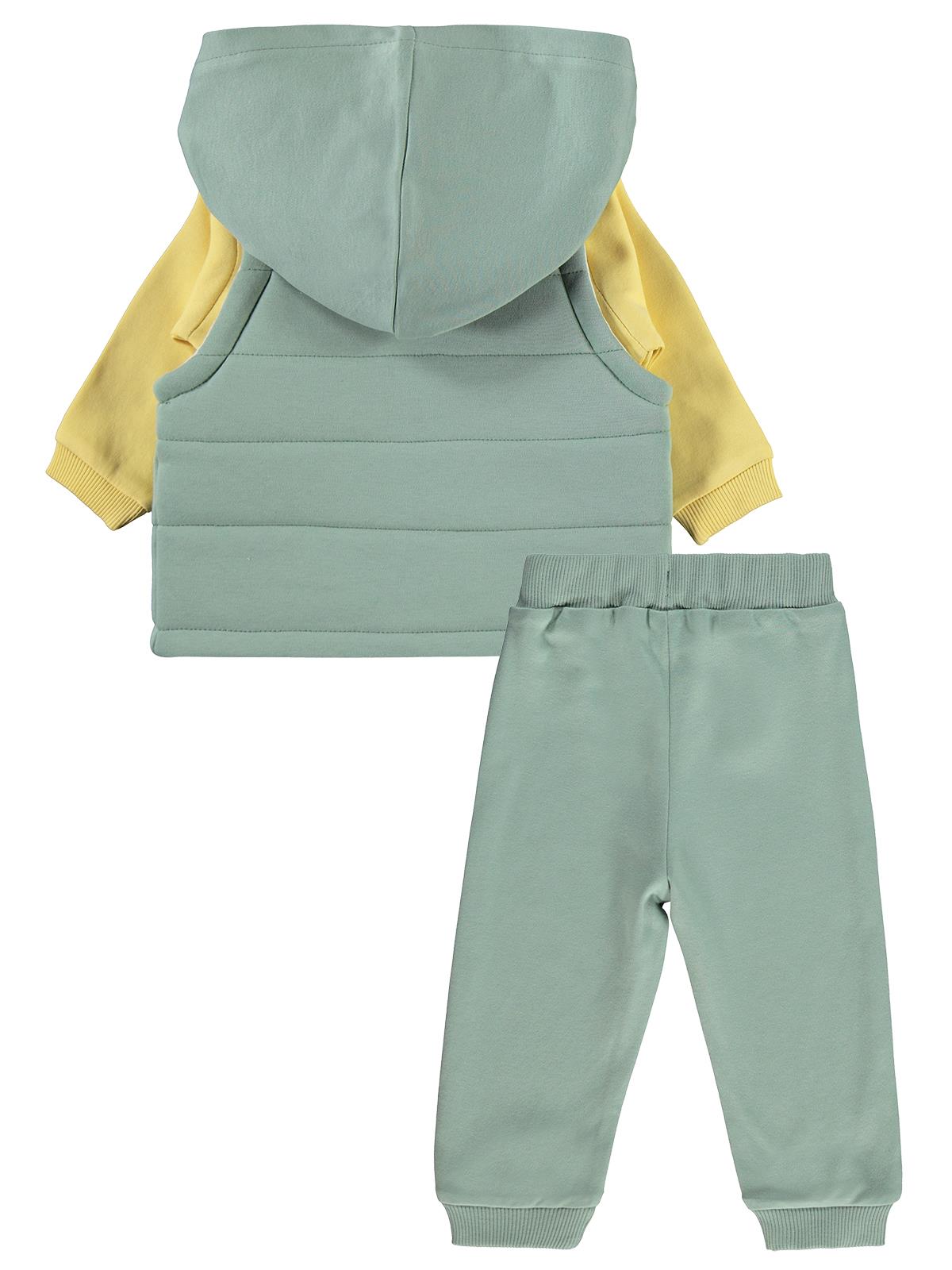 Civil Baby Ayıcık Baskılı 3'lü 6-18 Ay Takım - Yeşil