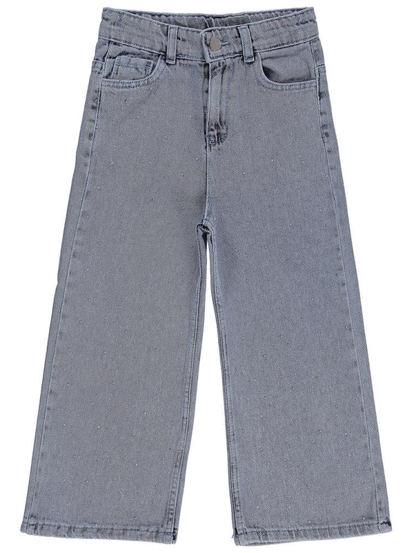 Civil Girls Taş Baskılı 10-13 Yaş Pantolon - Mavi