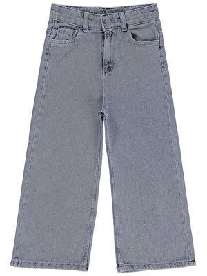 Civil Girls Taş Baskılı 10-13 Yaş Pantolon - Mavi