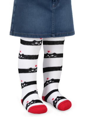 Civil Baby Cat 6-18 Ay Bebek Kız Külotlu Çorap - Beyaz