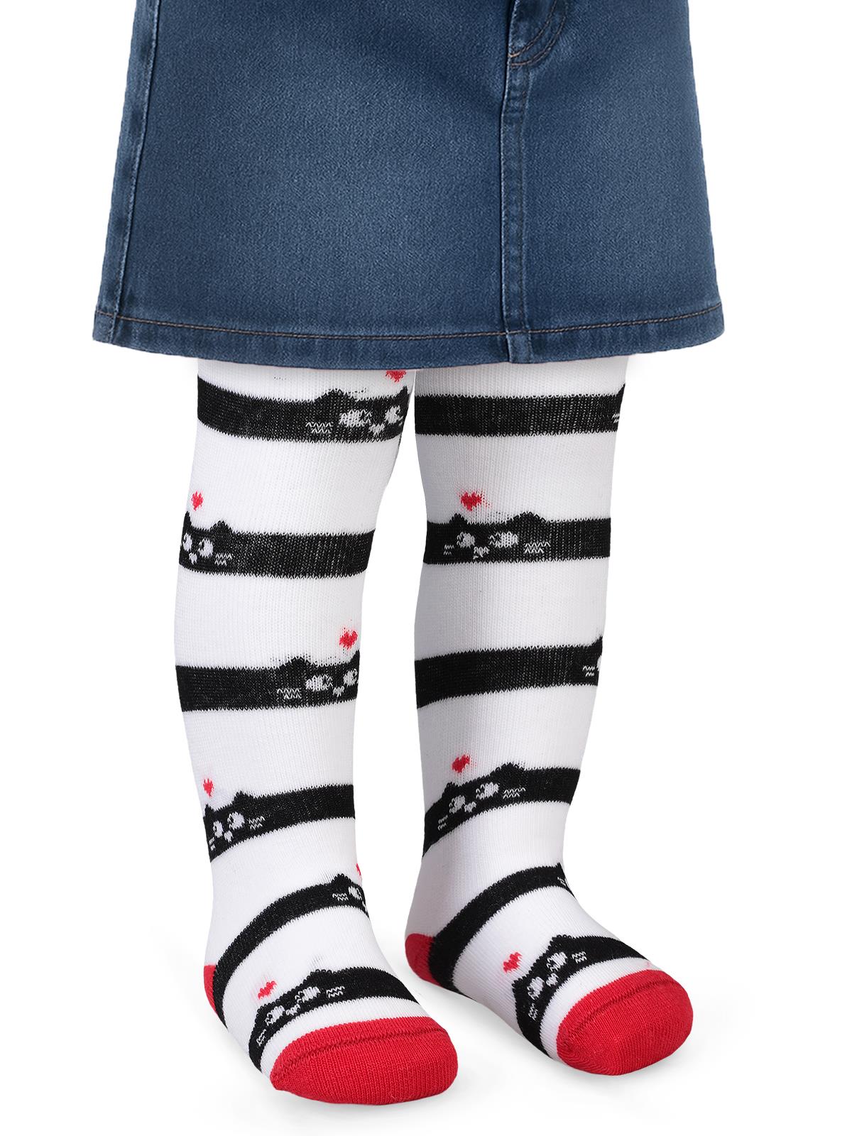 Civil Baby Cat 6-18 Ay Bebek Kız Külotlu Çorap - Beyaz