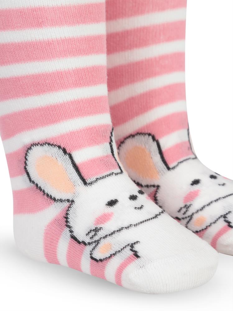 Civil Baby Tavşan 6-18 Ay Bebek Kız Külotlu Çorap - Pembe