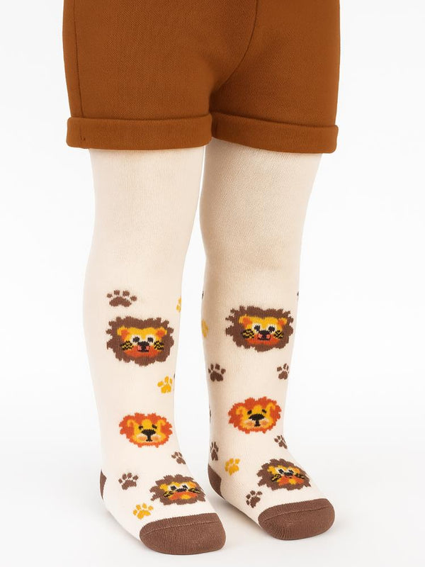 Civil Baby Aslan 6-18 Ay Bebek Erkek Külotlu Çorap - Bej