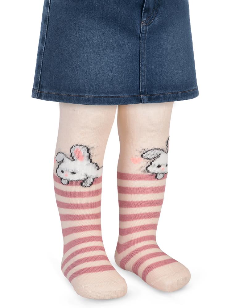 Civil Baby Mini Bunny 6-18 Ay Bebek Kız Külotlu Çorap - Bej