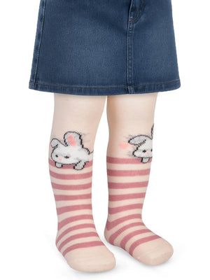 Civil Baby Mini Bunny 6-18 Ay Bebek Kız Külotlu Çorap - Bej