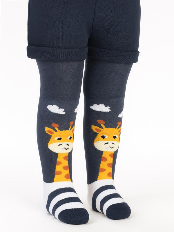 Civil Baby Zürafa 6-18 Ay Bebek Erkek Külotlu Çorap - Lacivert