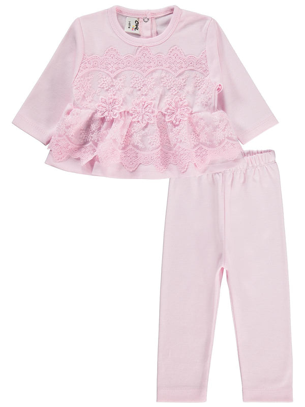 Civil Baby Fırfır Tüllü 3-12 Ay Takım - Ekru