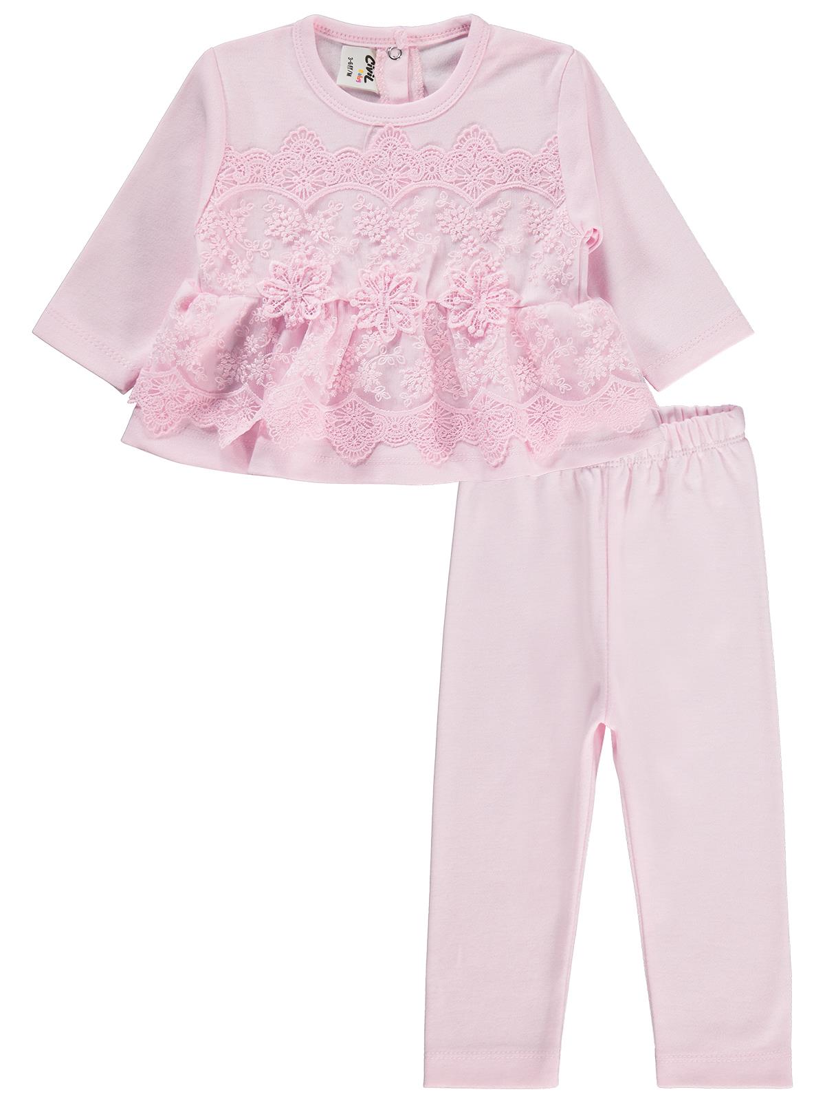 Civil Baby Fırfır Tüllü 3-12 Ay Takım - Ekru