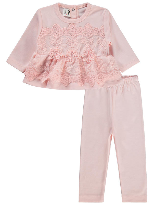 Civil Baby Fırfır Tüllü 3-12 Ay Takım - Ekru