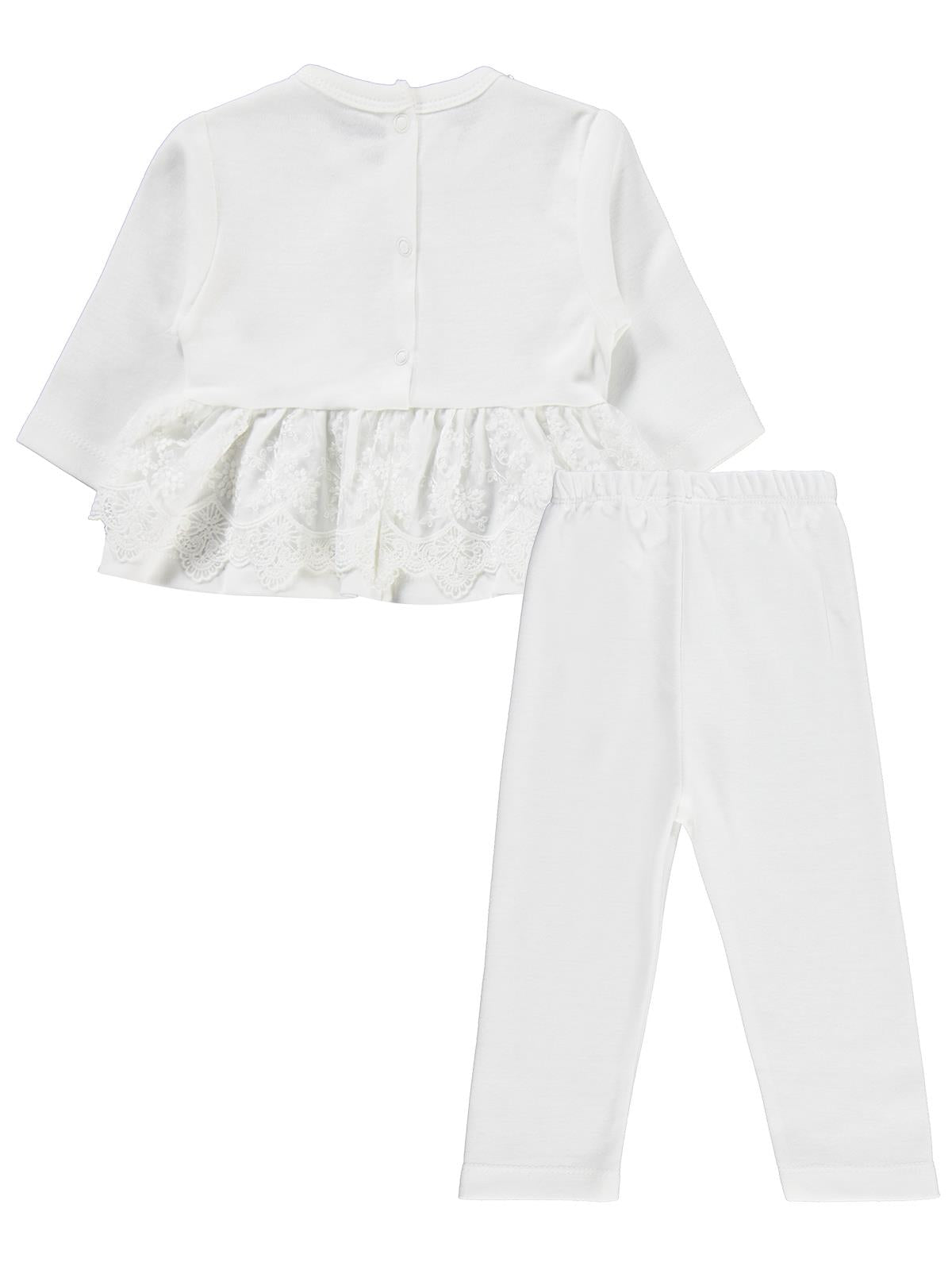 Civil Baby Fırfır Tüllü 3-12 Ay Takım - Ekru