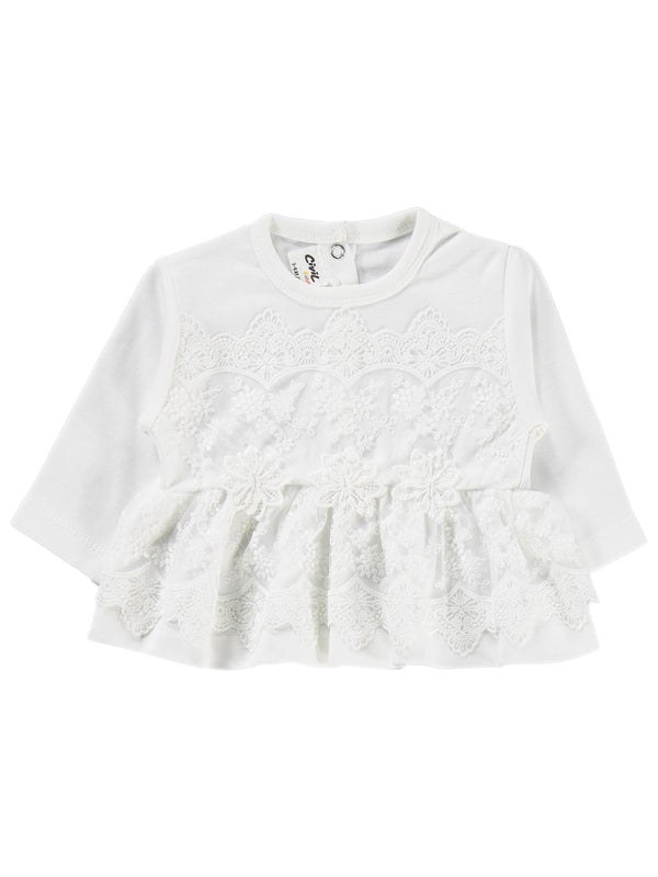 Civil Baby Fırfır Tüllü 3-12 Ay Takım - Ekru