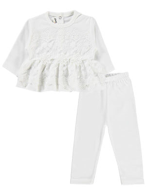 Civil Baby Fırfır Tüllü 3-12 Ay Takım - Ekru