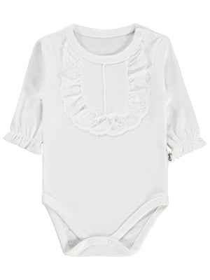Civil Baby Brodeli 1-18 Ay Çıtçıtlı Badi - Ekru
