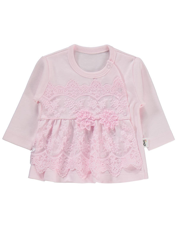 Civil Baby Fırfır Tüllü 1-9 Ay Pijama Takımı - Ekru