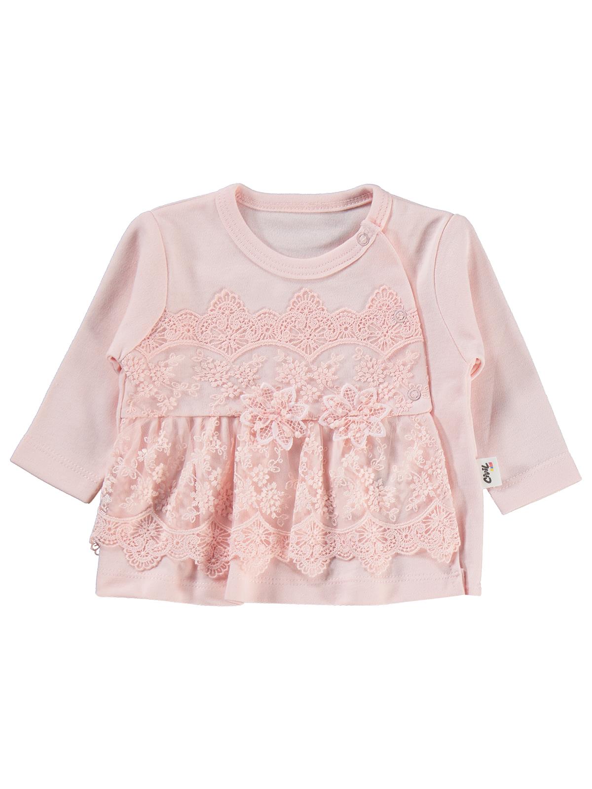 Civil Baby Fırfır Tüllü 1-9 Ay Pijama Takımı - Pudra