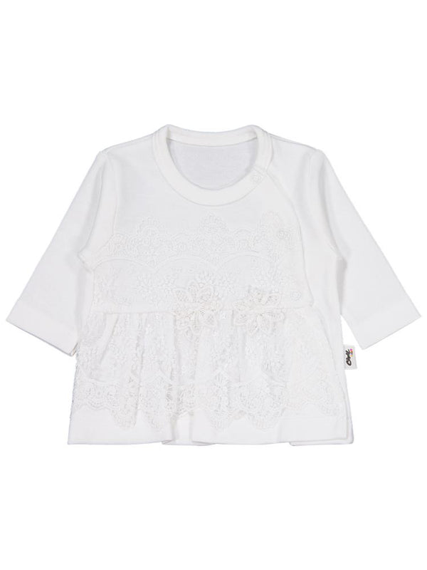 Civil Baby Fırfır Tüllü 0-1 Ay Zıbın Takımları - Ekru