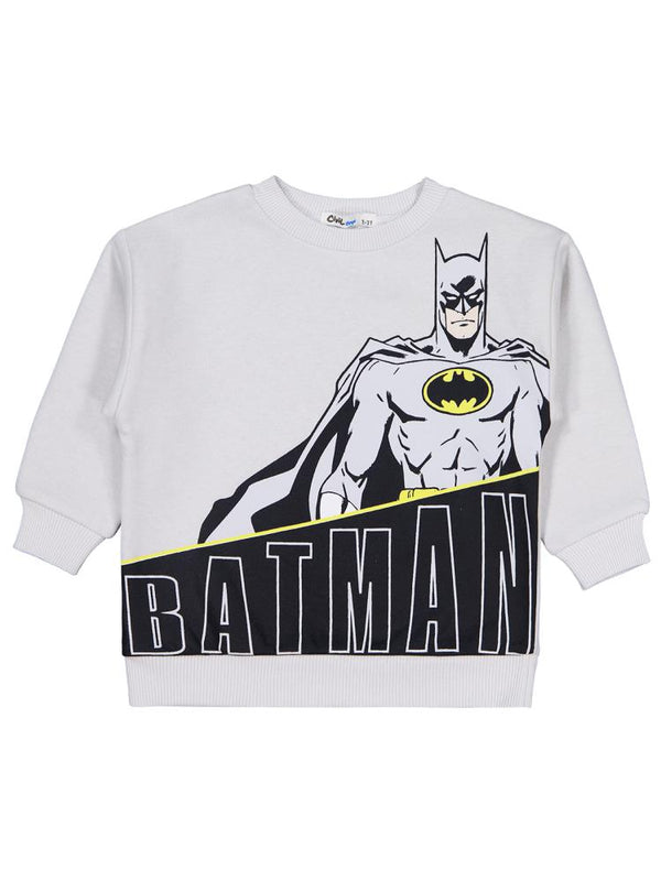 Batman Baskılı 2-5 Yaş Sweatshirt - Gri