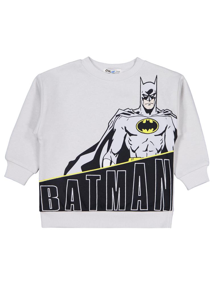 Batman Baskılı 2-5 Yaş Sweatshirt - Gri