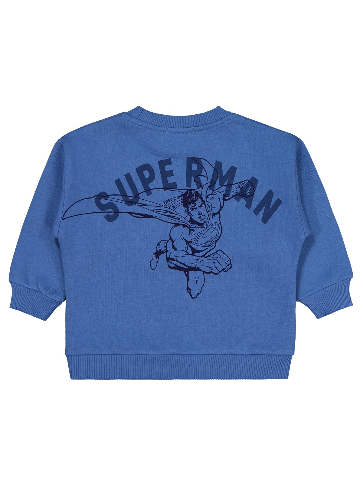 Superman Logo Baskılı 2-5 Yaş Sweatshirt - Gri