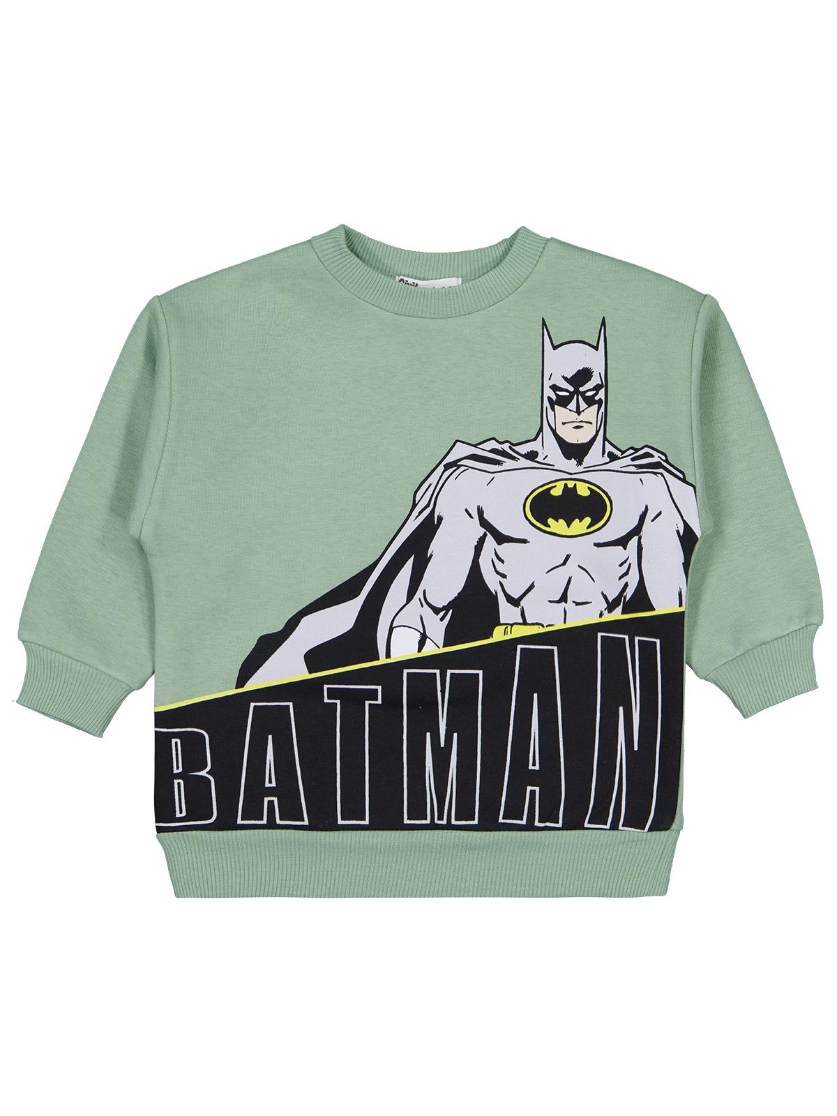 Batman Baskılı 2-5 Yaş Sweatshirt - Yeşil