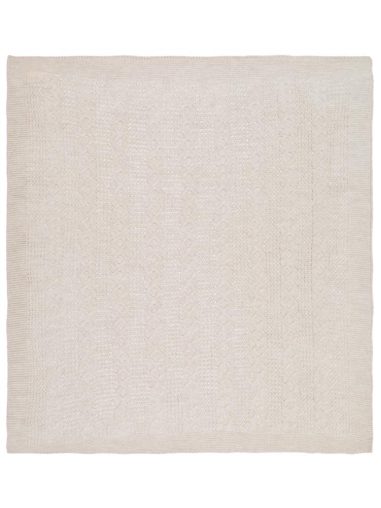 Civil Baby Saç Örgülü  Düz Battaniye - Bej