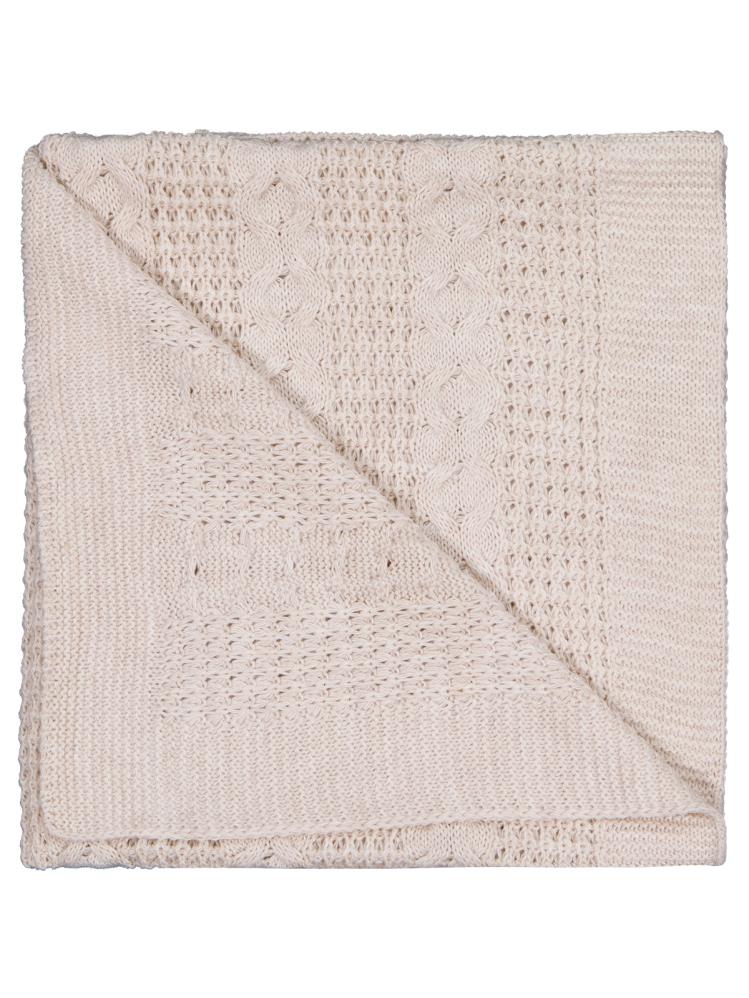 Civil Baby Saç Örgülü  Düz Battaniye - Bej