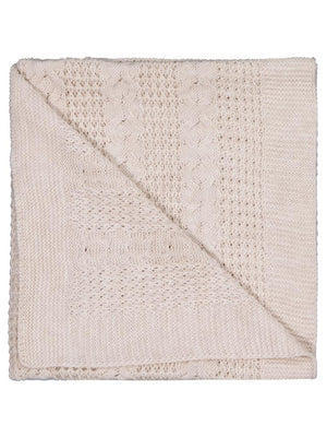 Civil Baby Saç Örgülü  Düz Battaniye - Bej