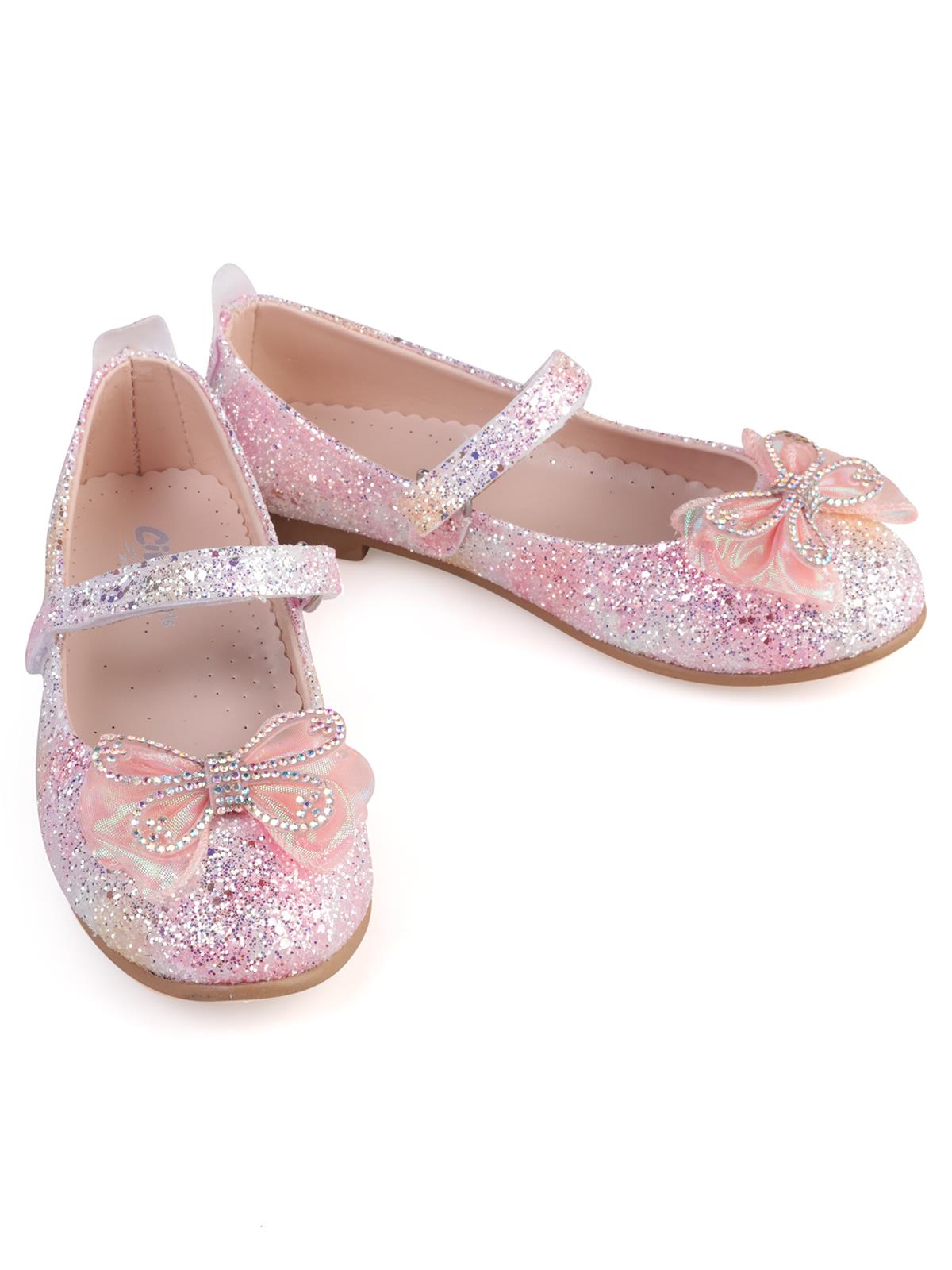 Civil Girls Kelebek Aksesuarlı 31-36 Numara Babet - Mavi