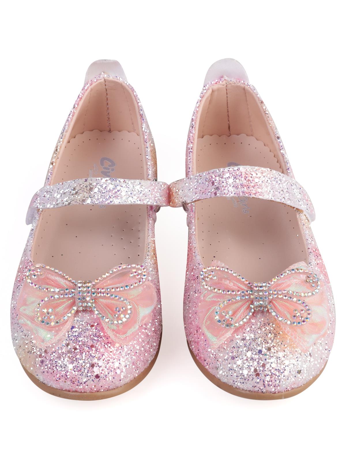 Civil Girls Kelebek Aksesuarlı 31-36 Numara Babet - Mavi