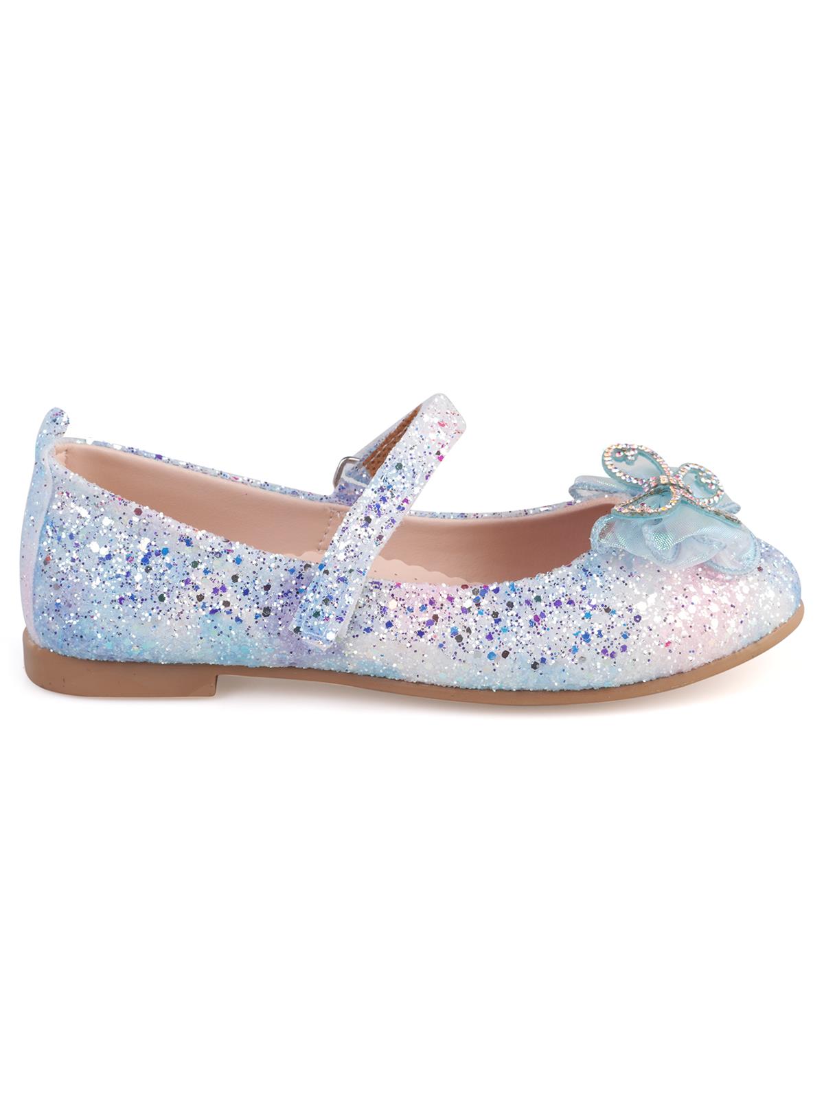 Civil Girls Kelebek Aksesuarlı 31-36 Numara Babet - Mavi