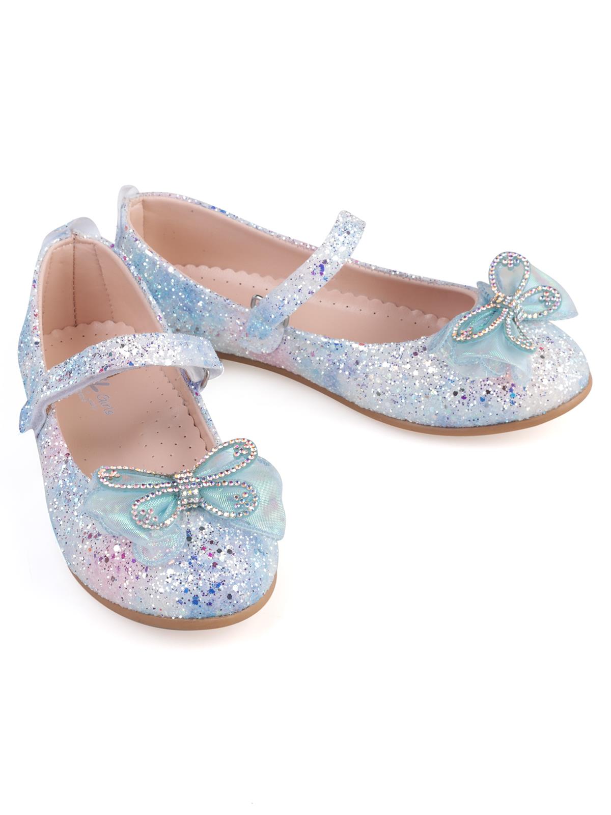 Civil Girls Kelebek Aksesuarlı 31-36 Numara Babet - Mavi