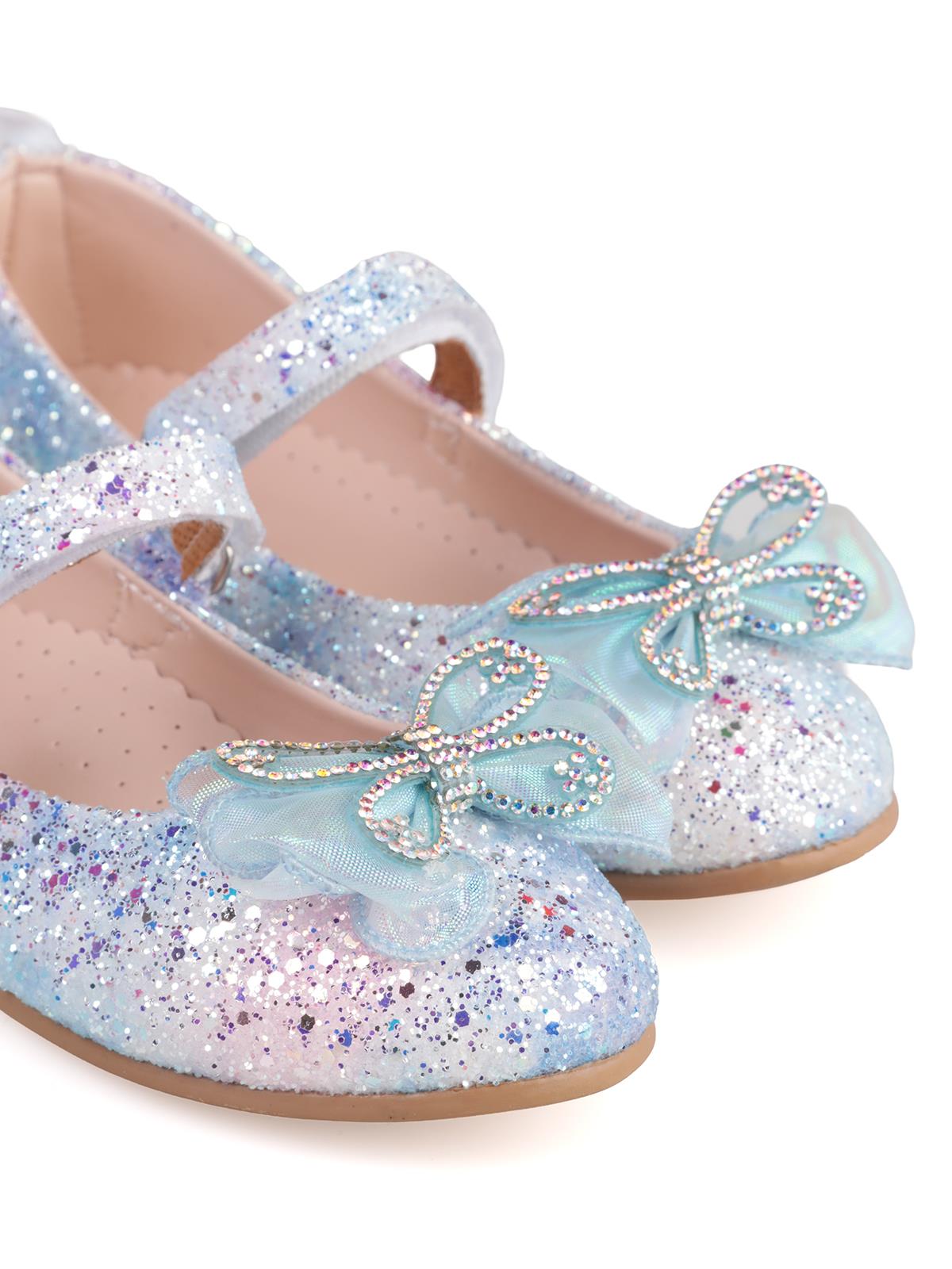 Civil Girls Kelebek Aksesuarlı 31-36 Numara Babet - Mavi