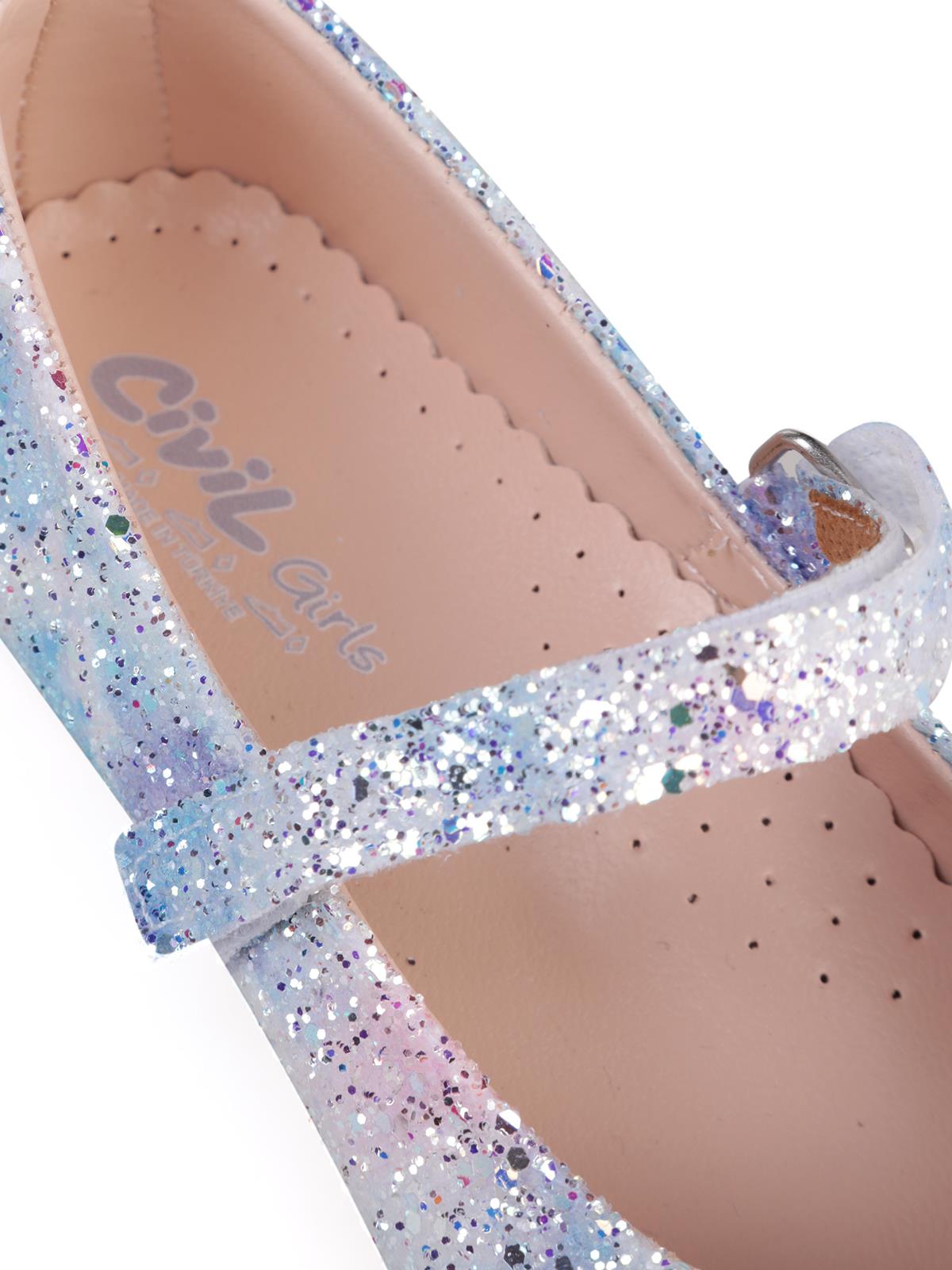 Civil Girls Kelebek Aksesuarlı 31-36 Numara Babet - Mavi