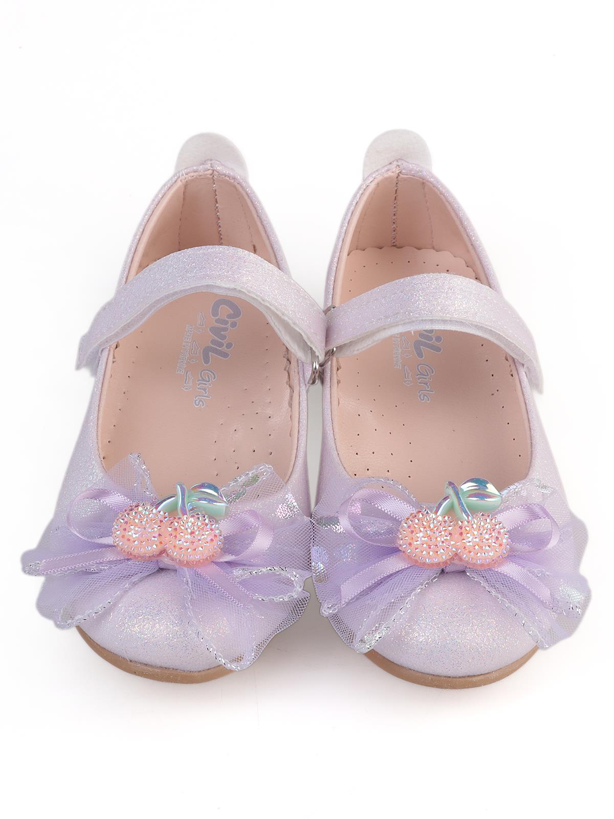 Civil Girls Kiraz Aksesuarlı 26-30 Numara Babet - Lila