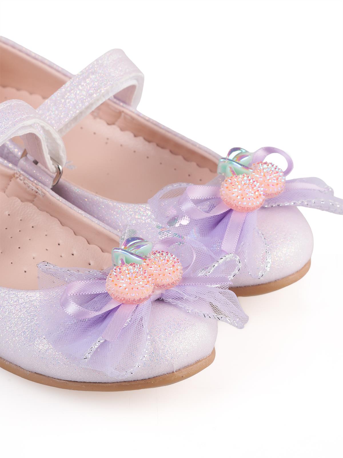 Civil Girls Kiraz Aksesuarlı 26-30 Numara Babet - Lila