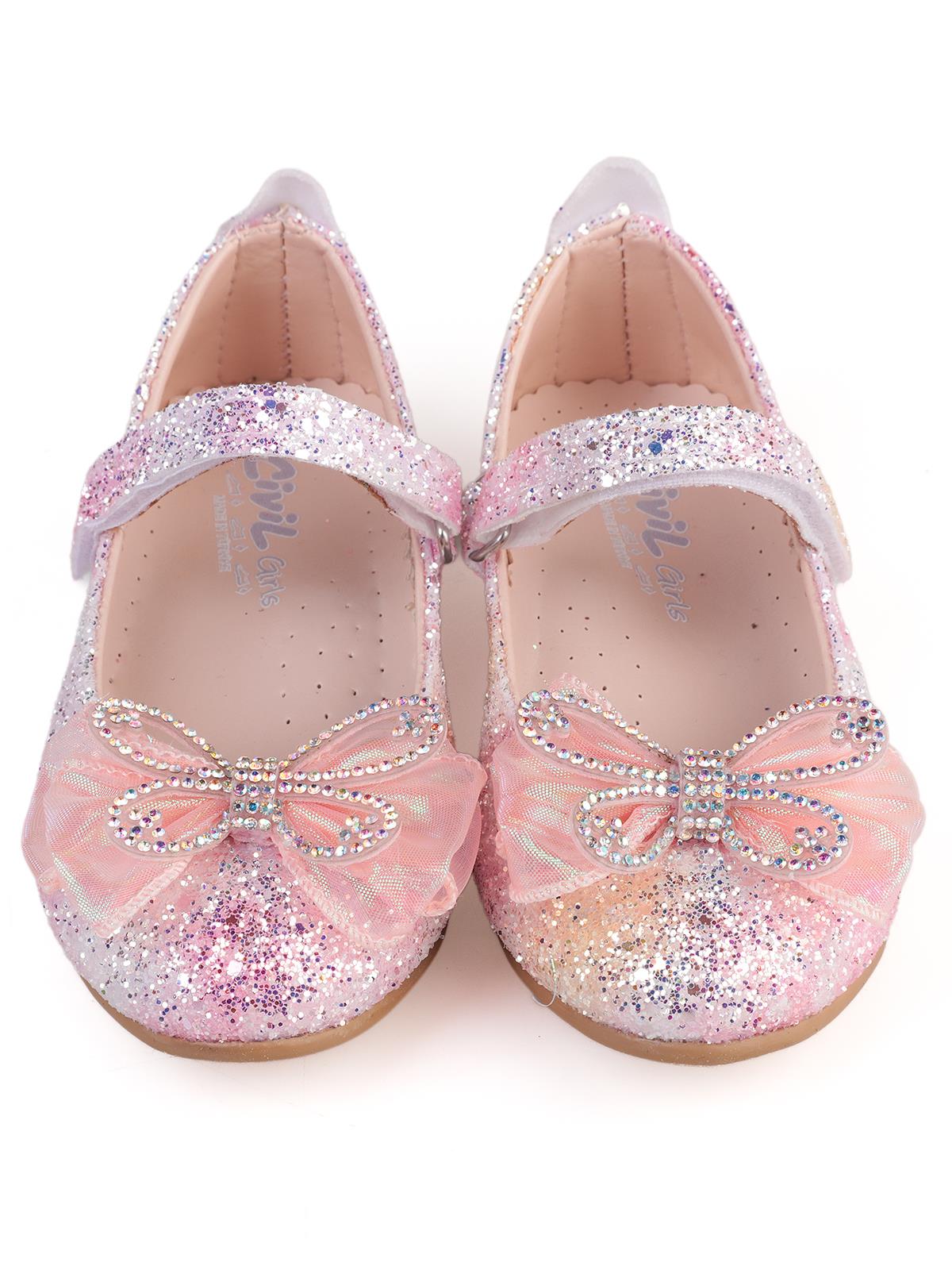 Civil Girls Kelebek Aksesuarlı 26-30 Numara Babet - Mavi