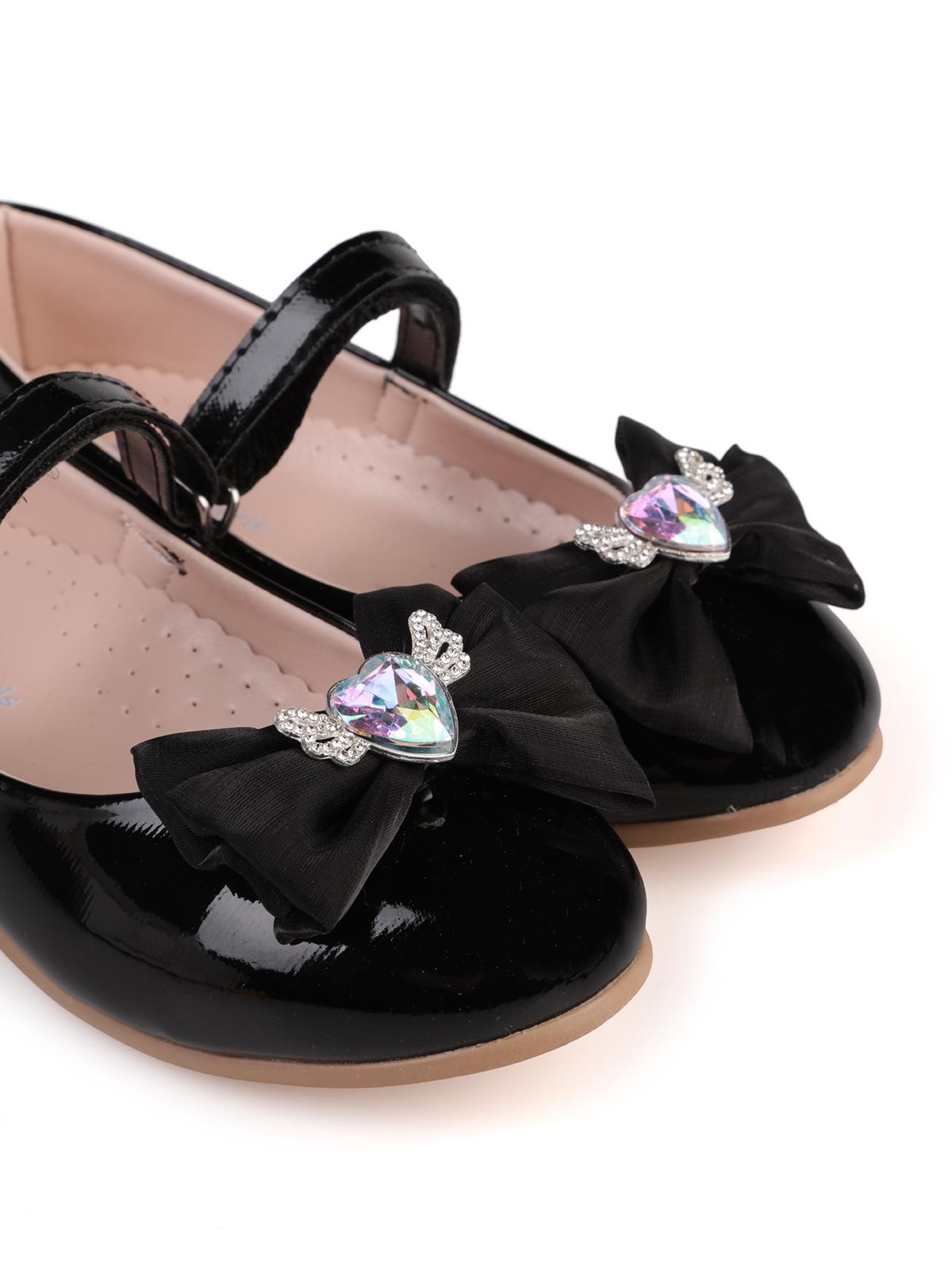 Civil Girls Kalp Aksesuarlı 31-36 Numara Babet - Gri