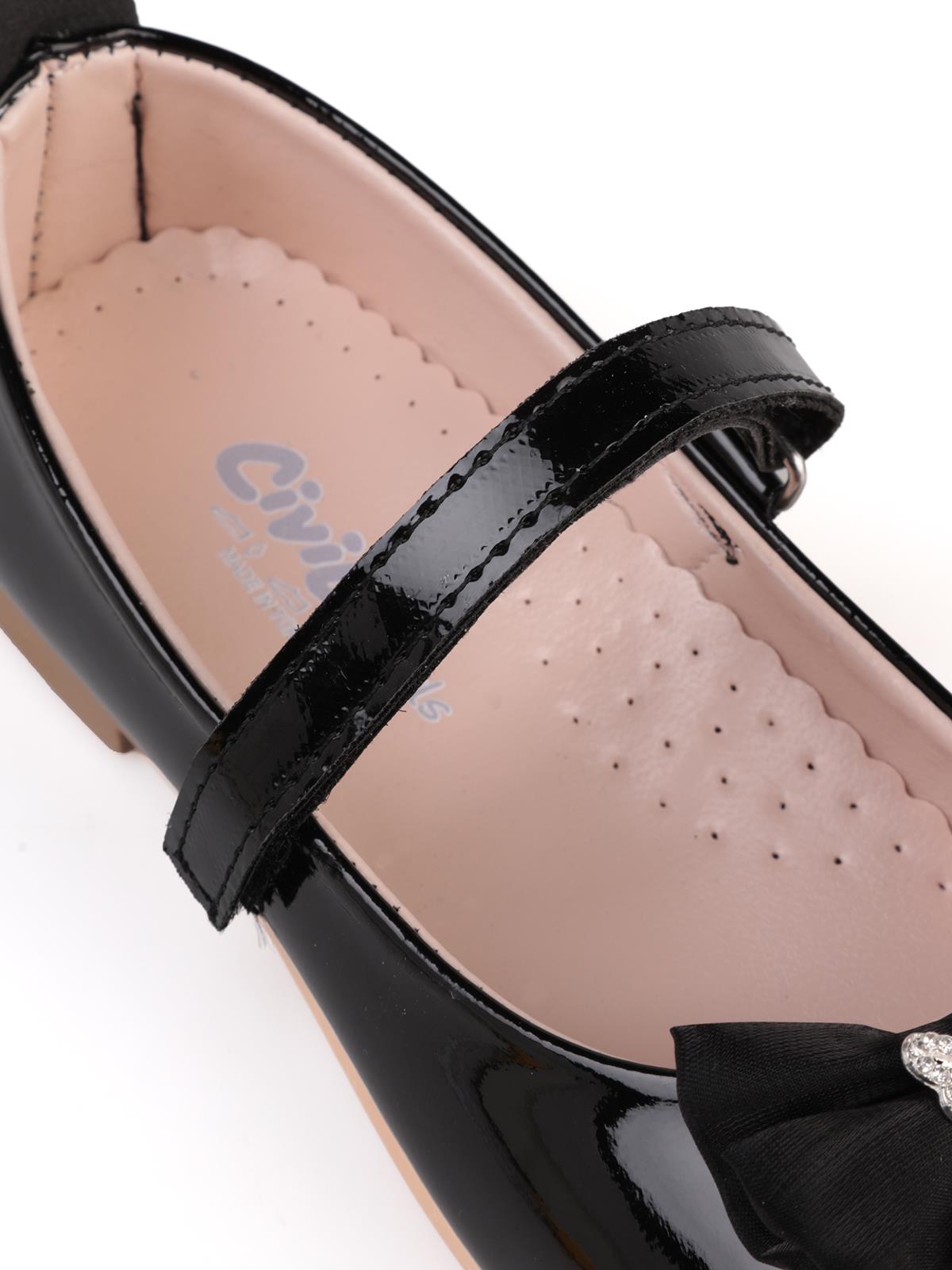 Civil Girls Kalp Aksesuarlı 31-36 Numara Babet - Gri