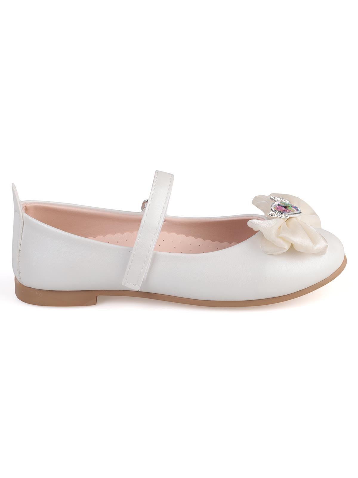 Civil Girls Kalp Aksesuarlı 31-36 Numara Babet - Gri