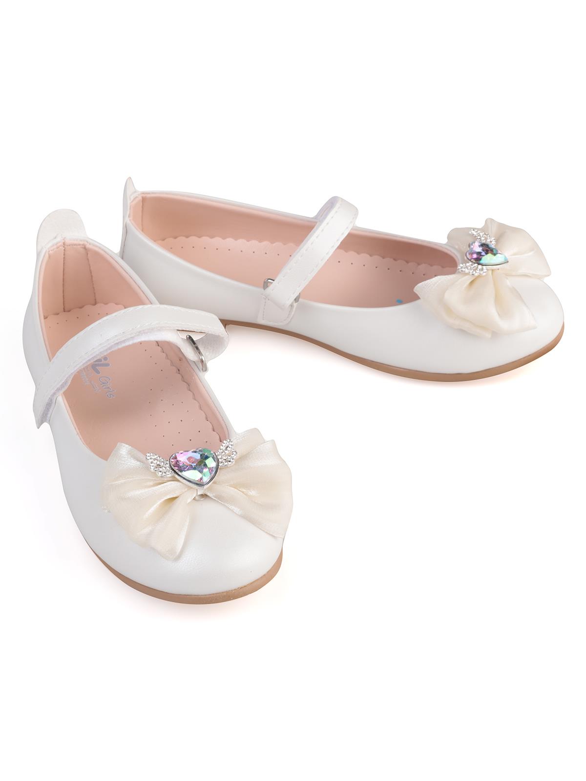 Civil Girls Kalp Aksesuarlı 31-36 Numara Babet - Gri